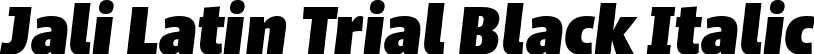 Jali Latin Trial Black Italic font - JaliLatin-BlackItalic.Trial.ttf