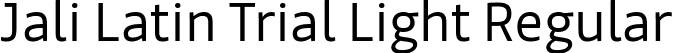 Jali Latin Trial Light Regular font - JaliLatin-Light.Trial.ttf