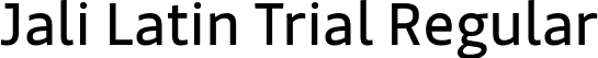 Jali Latin Trial Regular font - JaliLatin-Regular.Trial.ttf