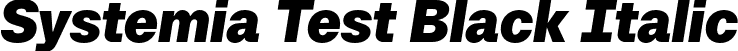 Systemia Test Black Italic font - SystemiaTest-BlackItalic-BF656e8690b314b.otf