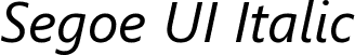 Segoe UI Italic font - Segoe UI Italic.ttf