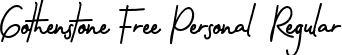 Gothenstone Free Personal Regular font - Gothenstone-MVAvn.ttf