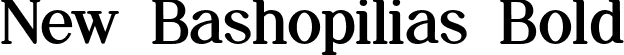 New Bashopilias Bold font - NewBashopilias-Bold.otf