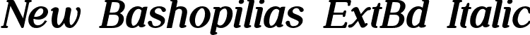 New Bashopilias ExtBd Italic font - NewBashopilias-ExtraBoldItalic.otf