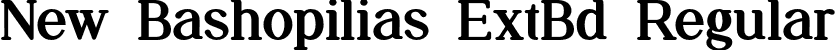 New Bashopilias ExtBd Regular font - NewBashopilias-ExtraBold.otf