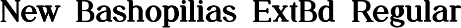 New Bashopilias ExtBd Regular font - NewBashopilias-ExtraBold.ttf