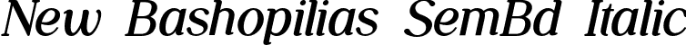 New Bashopilias SemBd Italic font - NewBashopilias-SemiBoldItalic.otf