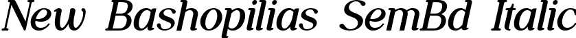 New Bashopilias SemBd Italic font - NewBashopilias-SemiBoldItalic.ttf