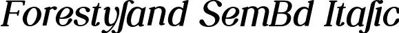 Forestyland SemBd Italic font - Forestyland-SemiBoldItalic.otf