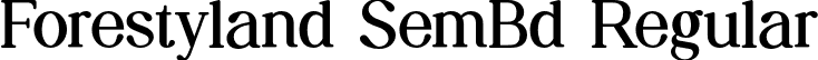 Forestyland SemBd Regular font - Forestyland-SemiBold.otf