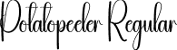 Potatopeeler Regular font - Potatopeeler.otf