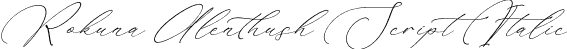Rokuna Alenthush Script Italic font - Rokuna-Alenthush-Script-Italic.otf