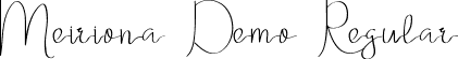 Meiriona Demo Regular font - MeirionaDemo-p7ZZR.ttf