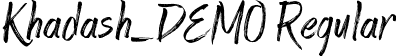 Khadash_DEMO Regular font - Khadash_DEMO-Regular.otf