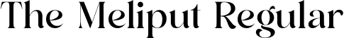 The Meliput Regular font - TheMeliput.otf