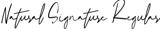 Natural Signature Regular font - NaturalSignature.ttf