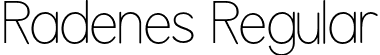 Radenes Regular font - radenes.otf