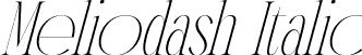 Meliodash Italic font - Meliodash-Italic.otf