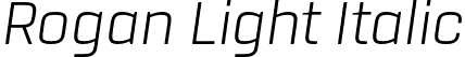 Rogan Light Italic font - Rogan-LightItalic.otf