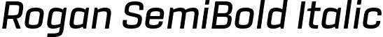Rogan SemiBold Italic font - Rogan-SemiBoldItalic.otf
