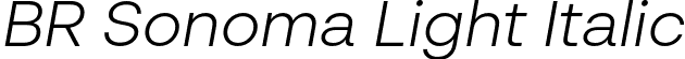 BR Sonoma Light Italic font - BRSonoma-LightItalic.otf