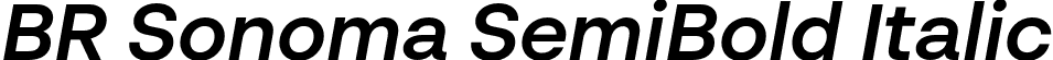 BR Sonoma SemiBold Italic font - BRSonoma-SemiBoldItalic.otf