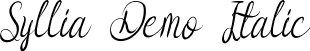 Syllia Demo Italic font - SylliaDemoItalic.ttf