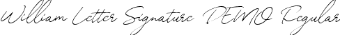 William Letter Signature DEMO Regular font - William Letter Signature DEMO.ttf