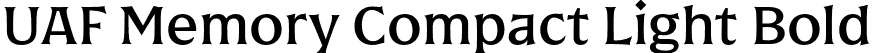 UAF Memory Compact Light Bold font - UAFMemory-CompactMedium.otf