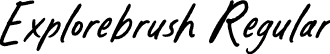 Explorebrush Regular font - Explorebrush-Demo.otf