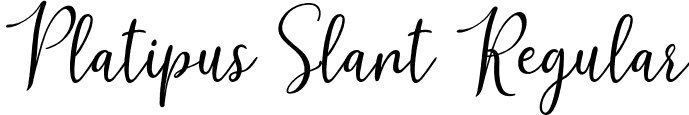 Platipus Slant Regular font - Platipus-Slant.otf