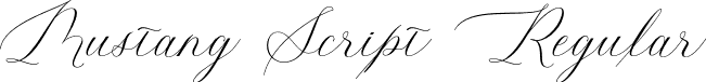 Mustang Script Regular font - Mustang-Script.otf