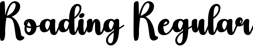 Roading Regular font - Roading.otf