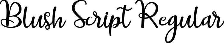 Blush Script Regular font - BlushScript.ttf