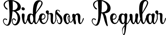 Biderson Regular font - Biderson-Script.ttf