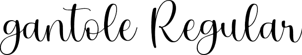 gantole Regular font - Gantole.otf