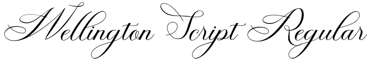 Wellington Script Regular font - WellingtonScript.otf