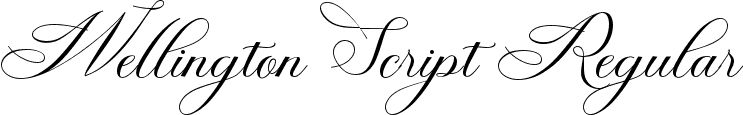 Wellington Script Regular font - WellingtonScript.ttf