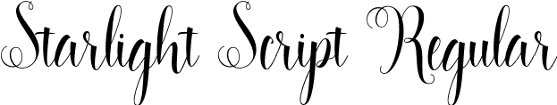 Starlight Script Regular font - Starlight-Script.otf