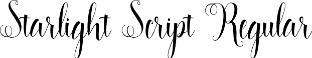 Starlight Script Regular font - Starlight-Script.ttf