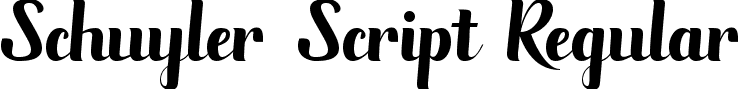 Schuyler Script Regular font - SchuylerScript.ttf