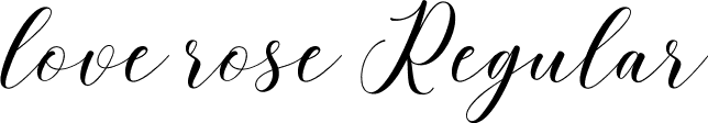 love rose Regular font - Love-Rose.ttf