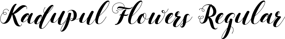 Kadupul Flowers Regular font - Kadupul-Flowers.otf