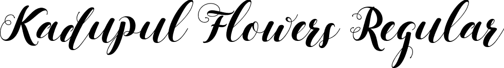 Kadupul Flowers Regular font - Kadupul-Flowers.ttf