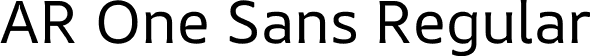 AR One Sans Regular font - aronesans-regular.ttf