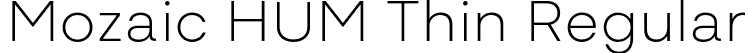 Mozaic HUM Thin Regular font - MozaicHUM-Thin.otf
