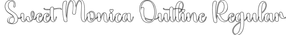 Sweet Monica Outline Regular font - Sweet-Monica-Outline.otf