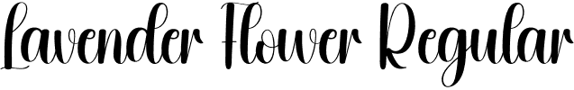 Lavender Flower Regular font - Lavender-Flower.otf