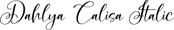 Dahlya Calisa Italic font - Dahlya-Calisa-Italic.otf