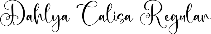 Dahlya Calisa Regular font - Dahlya-Calisa.otf